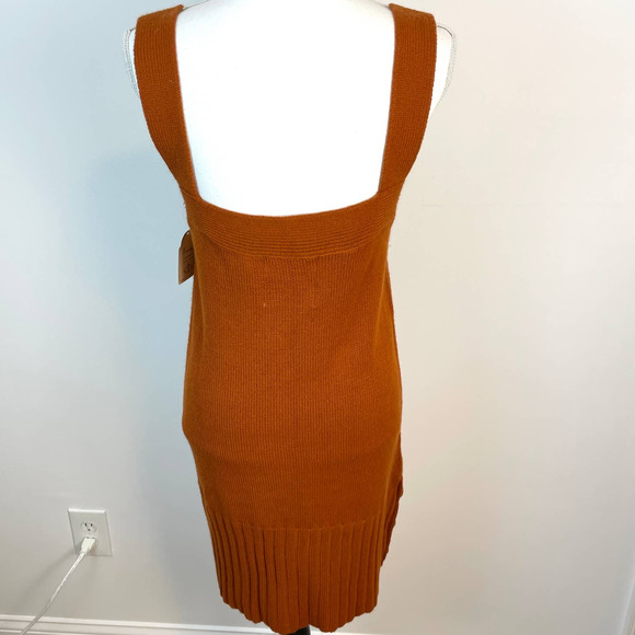 Energie Sleeveless Sweater Dress In Orange Size Medium NWT - Picture 6 of 10